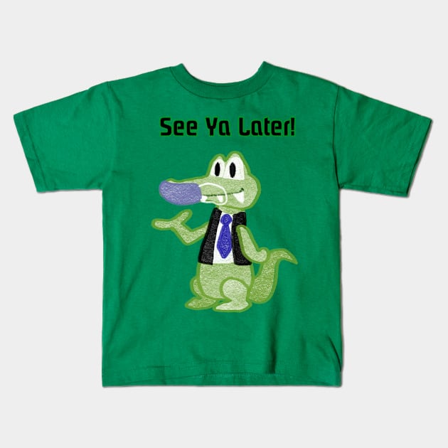 Masked Alligator Kids T-Shirt by Sir Cheesely